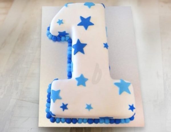 1st Birthday Numeric cake 2